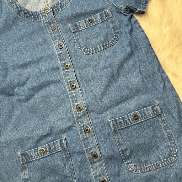 Vintage Denim Button Up Dress - Picture 3 of 9